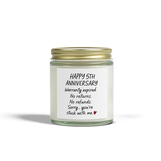 5 year anniversary wife funny candle, 5 year anniversary presents for him, Five year anniversary present, 5 year anniversary wife candle