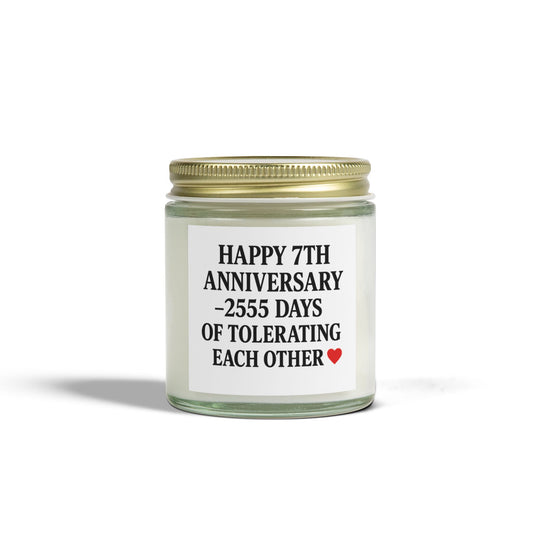 Funny seventh year anniversary candle, Seventh wedding anniversary wife candle, Seventh year anniversary candle