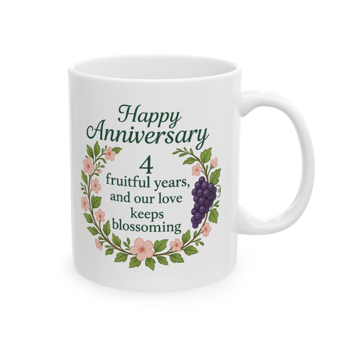 4th anniversary mug, Fourth wedding anniversary gift husband, Marriage gifts 4 year anniversary, 4th anniversary cup